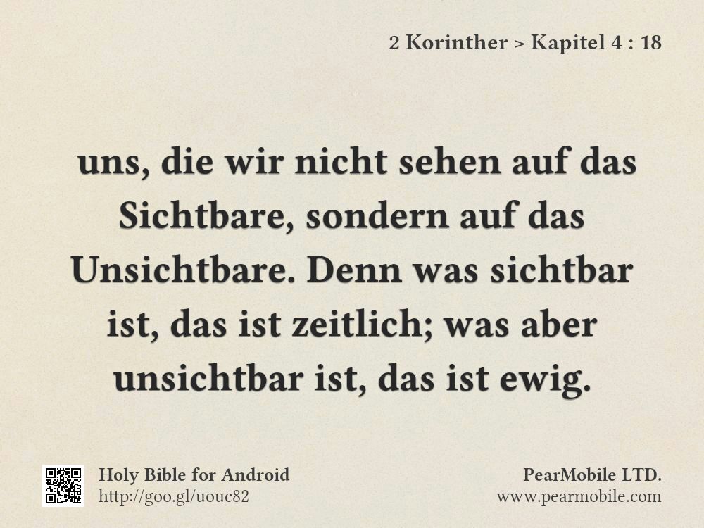 2 Korinther, Kapitel 4:18